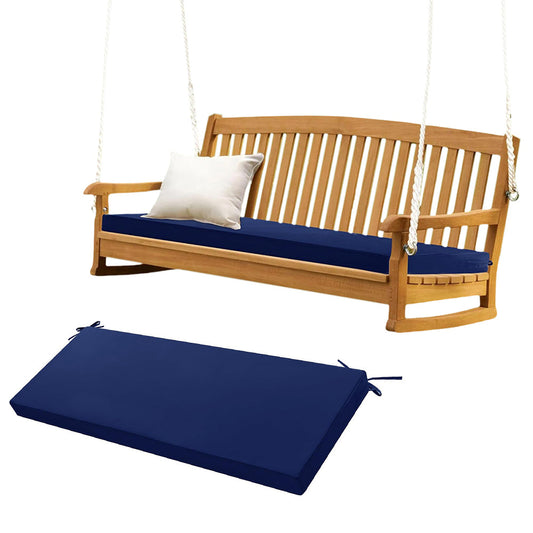 Outdoor Bench Cushion Patio Furniture Seat Pad with Removable Cover for Garden Swing Porch Sofa Settee Navy