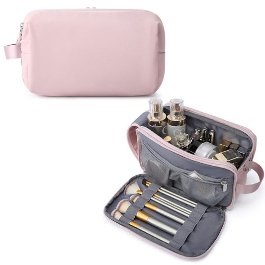 Travel Toiletry Bag Shaving Organizer for Men Women Pink