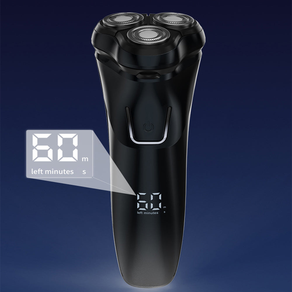 Electric Rotary Shaver for Men Wet & Dry Washable Razor with LCD Display