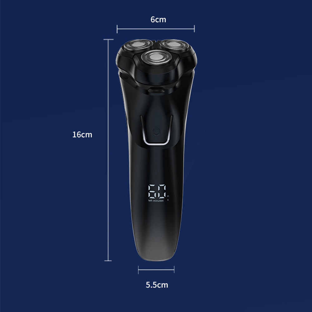 Electric Rotary Shaver for Men Wet & Dry Washable Razor with LCD Display