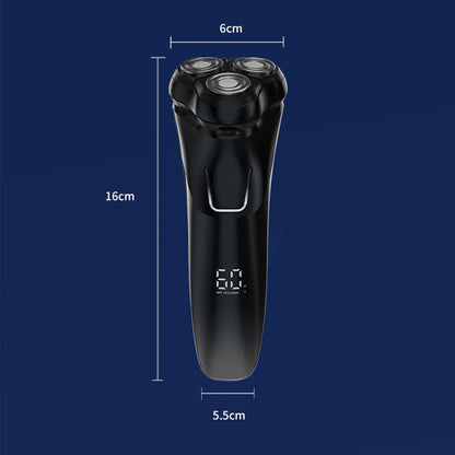Electric Rotary Shaver for Men Wet & Dry Washable Razor with LCD Display