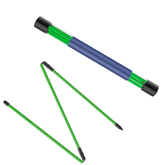 Collapsible 3-Section Golf Alignment Stick Golf Training Aid for Aiming Putting Swing Trainer Green
