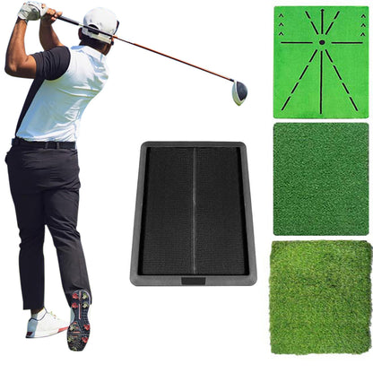 3Pcs Set Golf Hitting Mats Golf Practice Mat Golf Training Equipment for Beginner