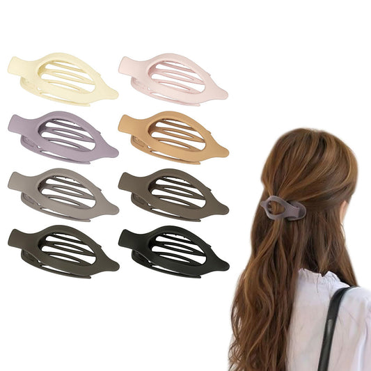 8Pcs Flat Claw Clips Stylish Hair Clips for Thick and Fine Hair