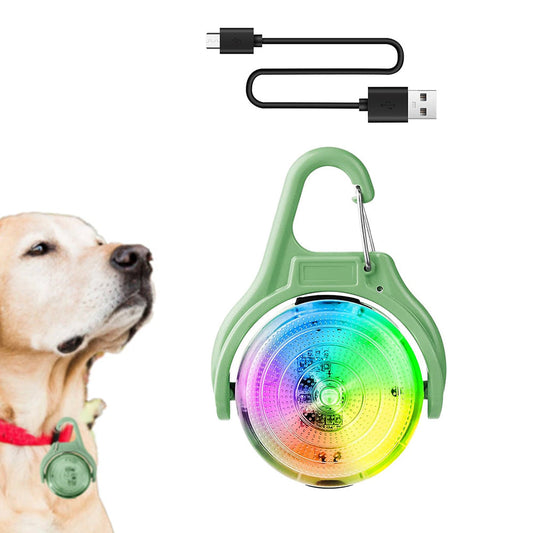4-Mode Dog Collar Light for Night Walking Rechargeable Pet Collar LED Light Green