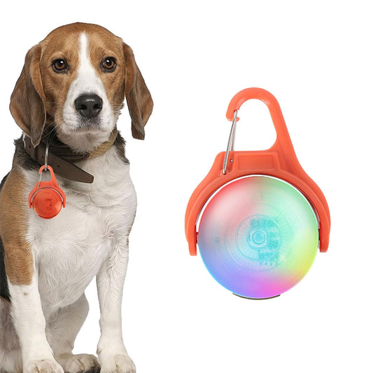 4-Mode Dog Collar Light for Night Walking Rechargeable Pet Collar LED Light Orange