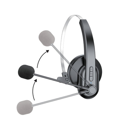 Bluetooth Wireless Headset with Mic and Charging Dock for PC and Call Center Use