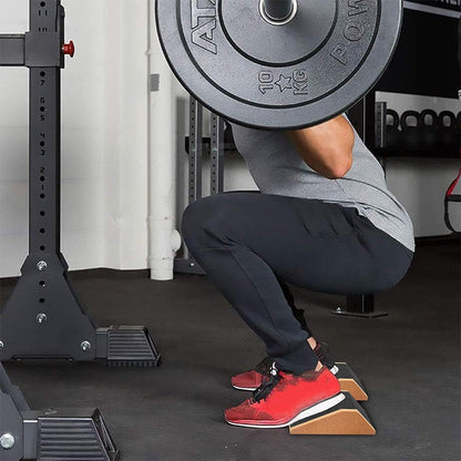 2Pcs Wooden Yoga Squat Wedge Anti-Slip Exercise Block for Pilates Fitness