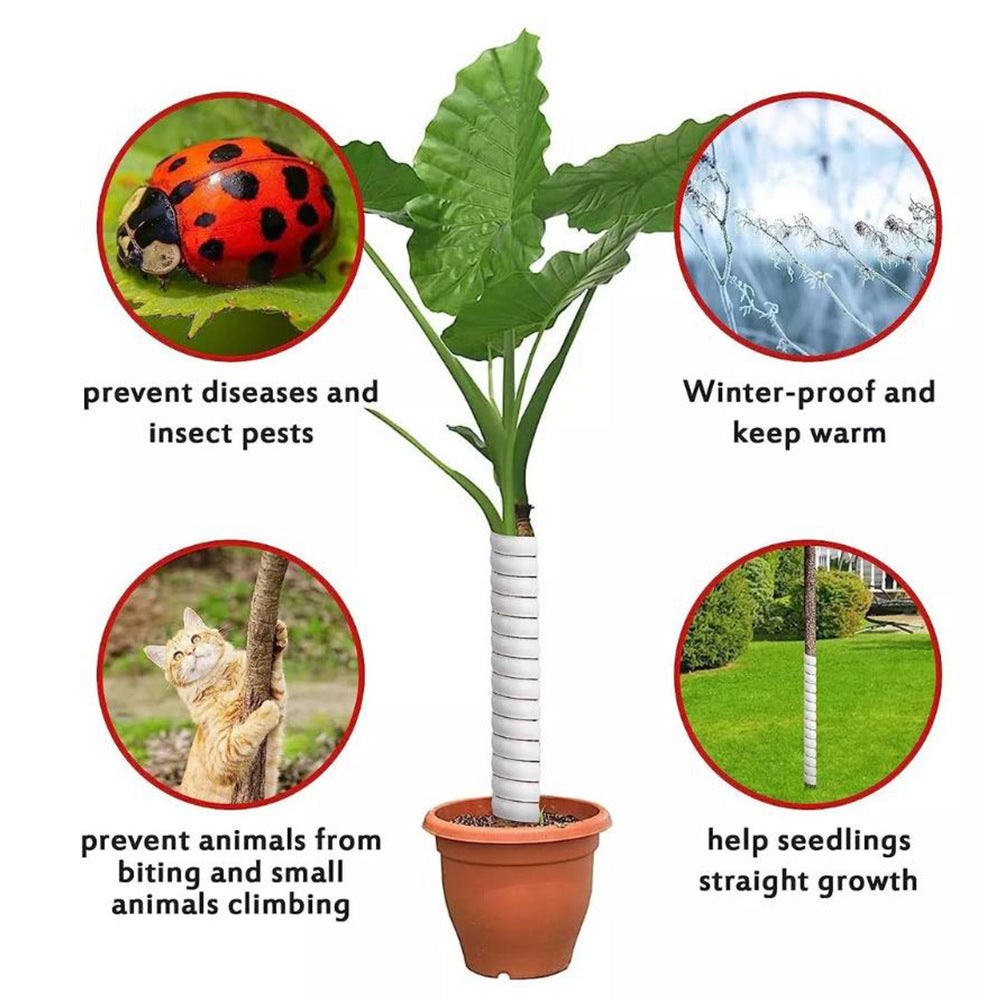 4 Pack Spiral Tree Guards Durable Plastic Trunk Protectors Against Rodents 2 Sizes