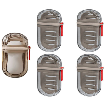 4Pcs Leakproof Soap Cases Portable Soap Container with Lid for Bathroom Gym Travel