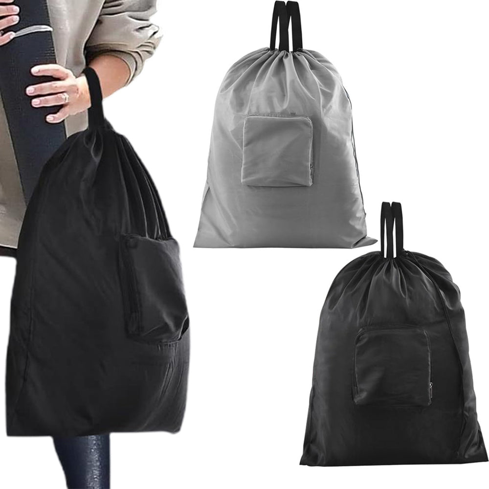 2 Pcs Travel Laundry Bags Dirty Clothes Organizer with Handles for School Fitness Camping