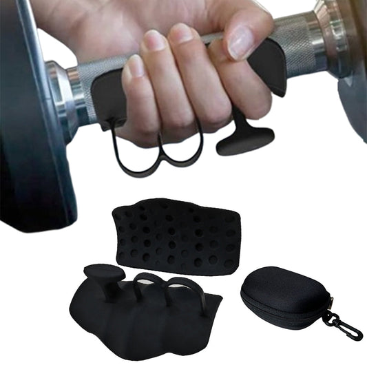 2Pcs Anti-Slip Workout Grips Ergonomic Silicone Weightlifting Gloves for Pull-Ups Gym Training Exercise Black