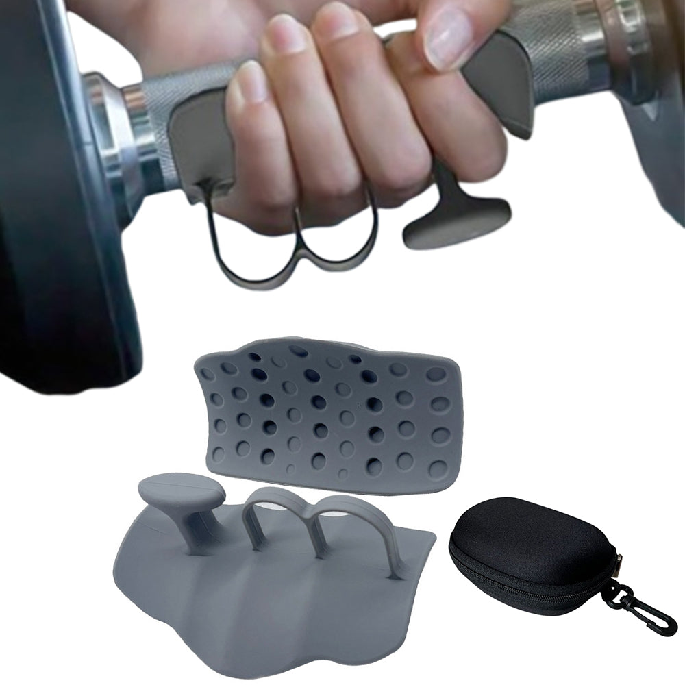 2Pcs Anti-Slip Workout Grips Ergonomic Silicone Weightlifting Gloves for Pull-Ups Gym Training Exercise Gray