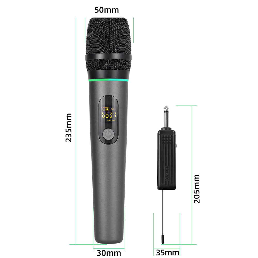 Dual Wireless Rechargeable Microphone Set with Display for Karaoke Weddings DJs Speech & Classroom Use