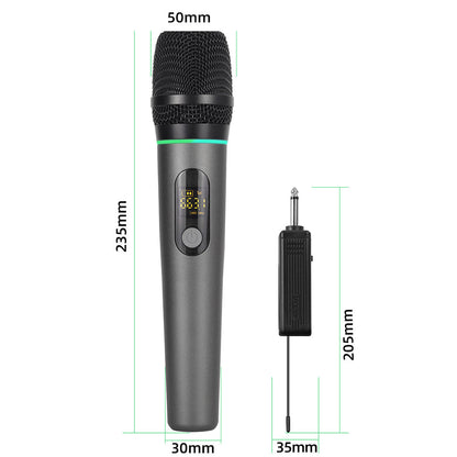 Dual Wireless Rechargeable Microphone Set with Display for Karaoke Weddings DJs Speech & Classroom Use