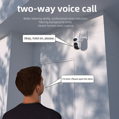 6MP Dual Lens Wireless Security Camera with Night Vision Outdoor Home Surveillance System