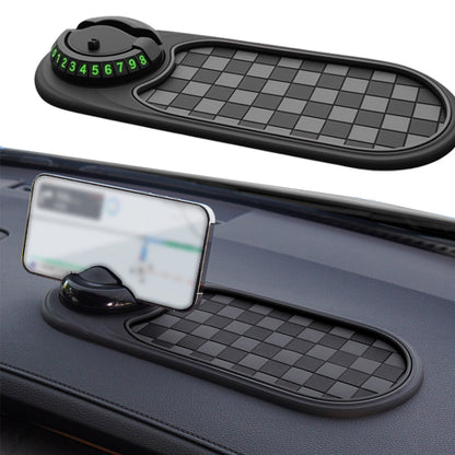 Multifunction Car Anti-Slip Mat with Phone Holder & Parking Number Grey