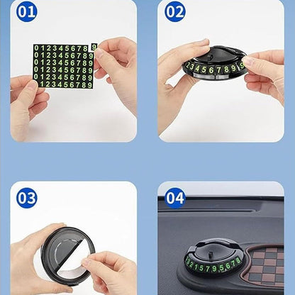 Multifunction Car Anti-Slip Mat with Phone Holder & Parking Number Grey