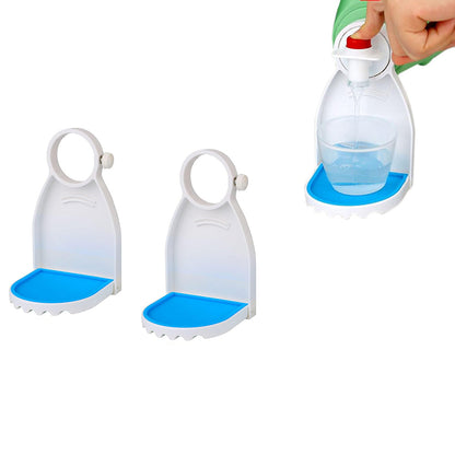 2 Pcs Laundry Detergent Cup Holder with Removable Silicone Pad Foldable Drip Cup Trays