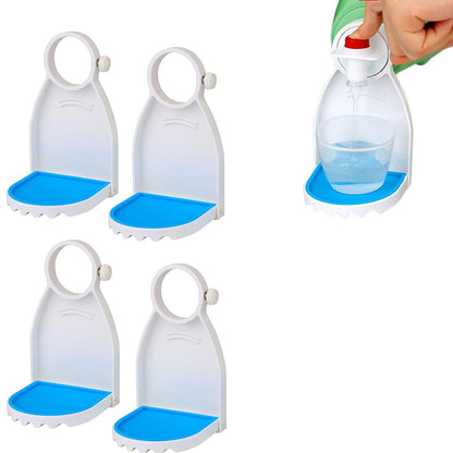 4 Pcs Laundry Detergent Cup Holder with Removable Silicone Pad Foldable Drip Cup Trays