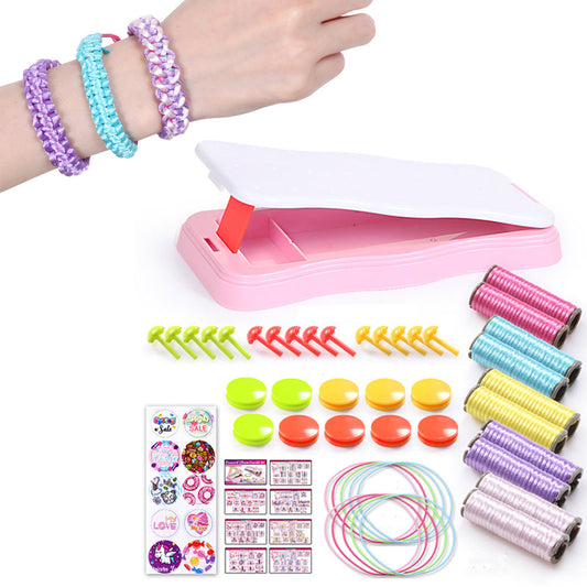 DIY Friendship Bracelet Maker Kit for Kids Colorful String Craft Set