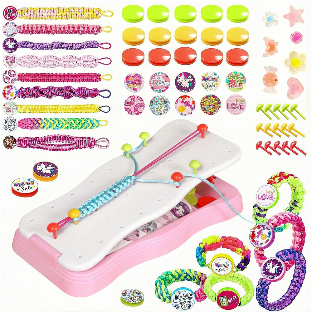 DIY Friendship Bracelet Maker Kit for Kids Colorful String Craft Set