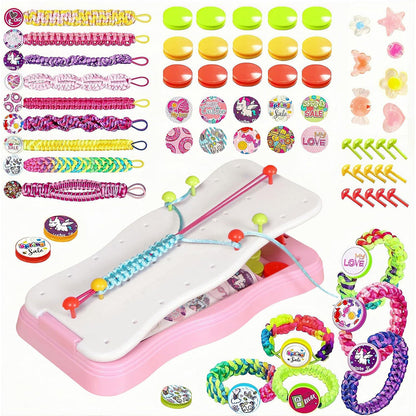 DIY Friendship Bracelet Maker Kit for Kids Colorful String Craft Set