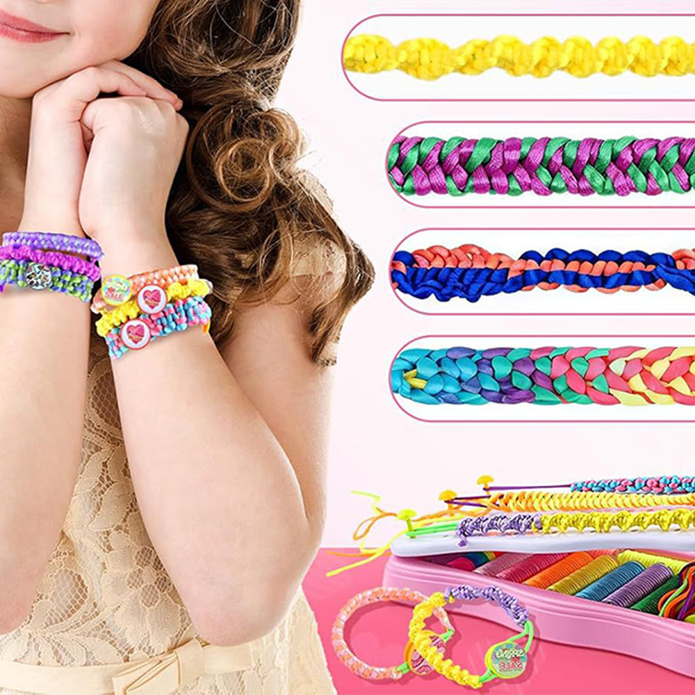 DIY Friendship Bracelet Maker Kit for Kids Colorful String Craft Set
