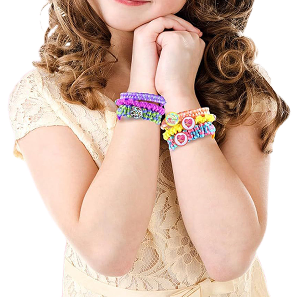 DIY Friendship Bracelet Maker Kit for Kids Colorful String Craft Set