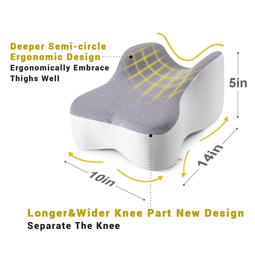 Orthopedic Memory Foam Knee Pillow for Side Sleepers and Leg Support