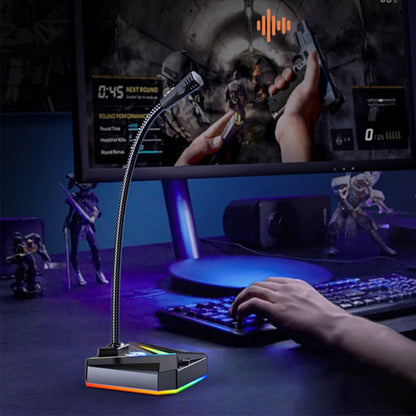 USB Desktop Microphone Plug & Play Omnidirectional Mic for PC & Laptop