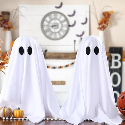 2PCS LED Halloween Ghost Figurines for Indoor & Outdoor Decoration