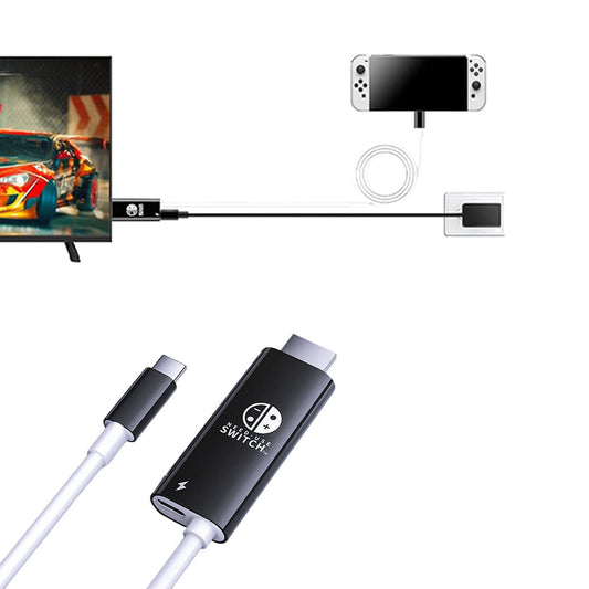 Switch HDMI Projection Cable with USB-C Hub Adapter 2m for TV & Monitor