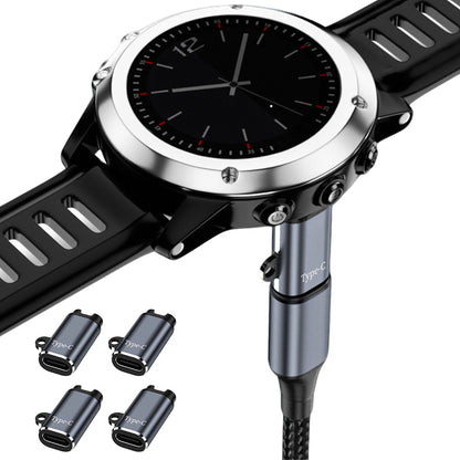 4Pcs Type-C to 4-Pin Smart Watch Charger Adapter for Garmin Fenix 7 6 5 Watches Style A