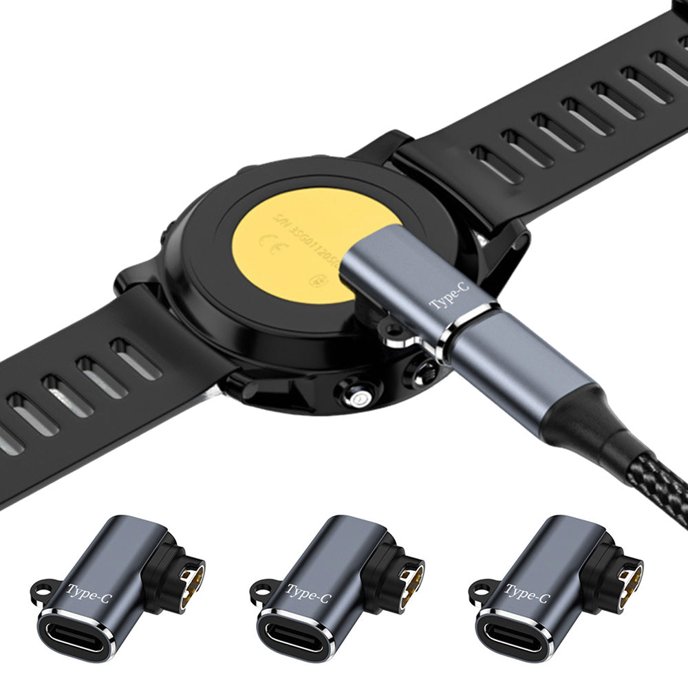 4Pcs Type-C to 4-Pin Smart Watch Charger Adapter for Garmin Fenix 7 6 5 Watches Style B