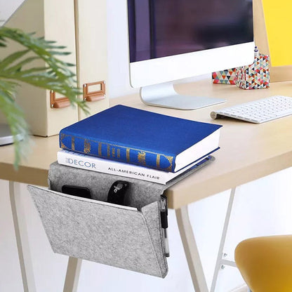 Bedside Storage Organizer for Glasses Earphone Cellphone Remotes Light Gray