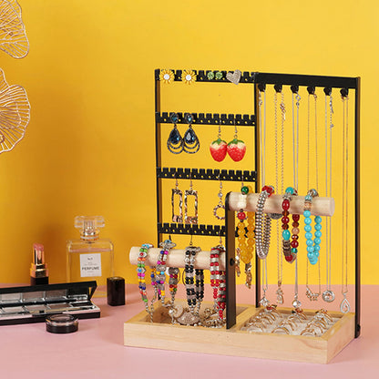 Wooden Jewelry Holder Rack Jewelry Display Stand Ring Bracelet Holder Organize