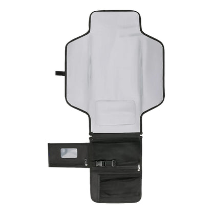 Portable Diaper Changing Pad with Shoulder Strap Water-resistant Diaper Changing Bag Black