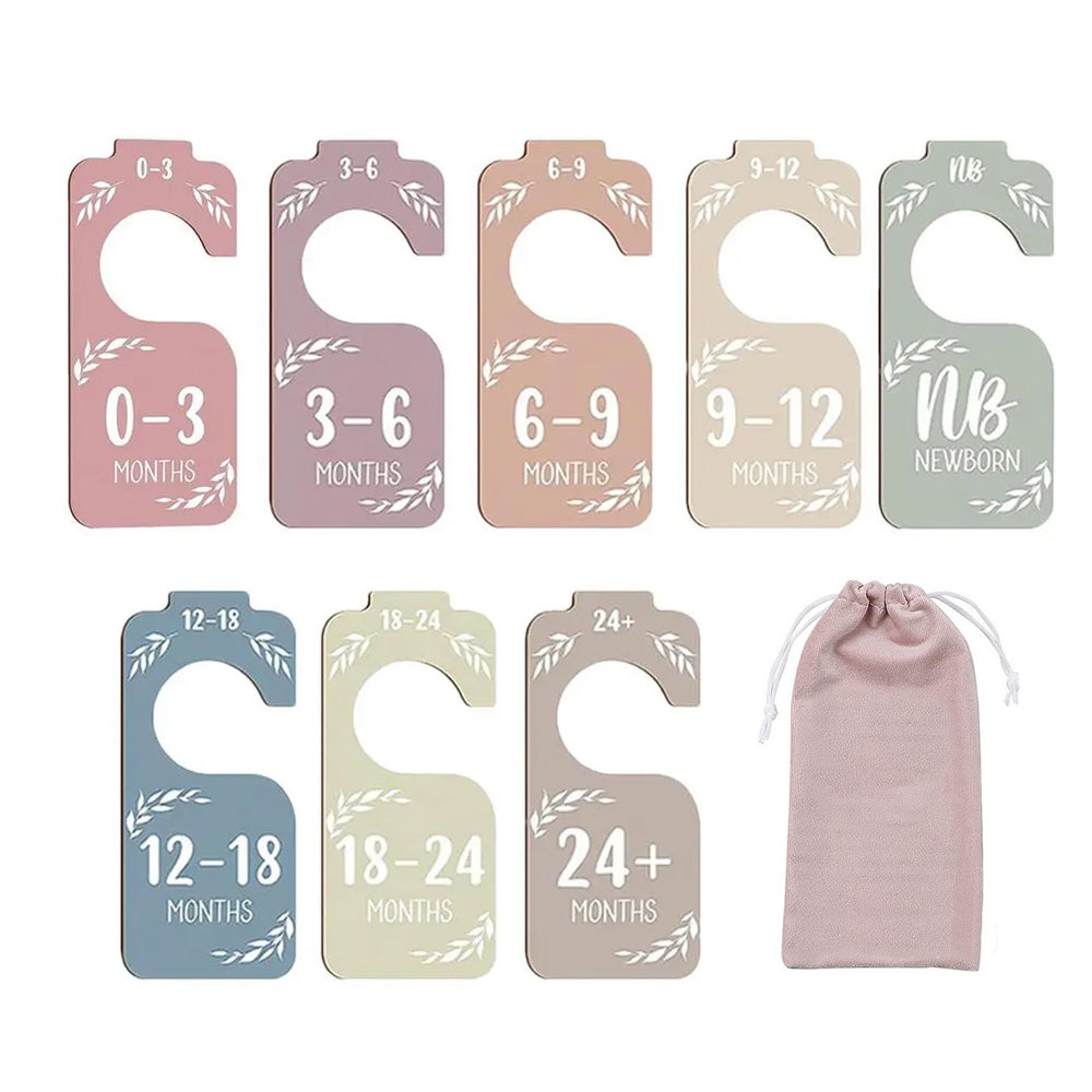 8Pcs Baby Wardrobe Dividers Newborn to 24 Months Baby Clothes Organizers