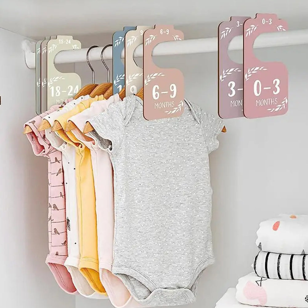 8Pcs Baby Wardrobe Dividers Newborn to 24 Months Baby Clothes Organizers