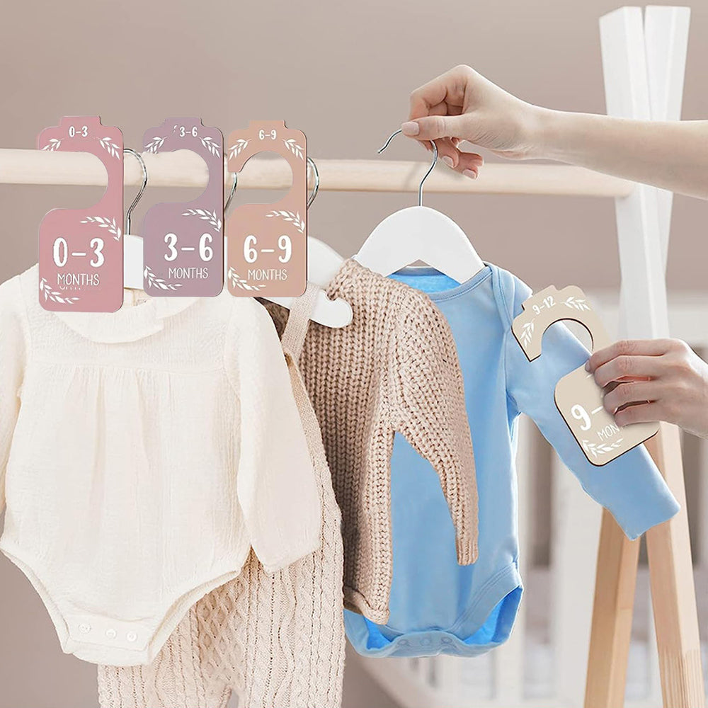 8Pcs Baby Wardrobe Dividers Newborn to 24 Months Baby Clothes Organizers