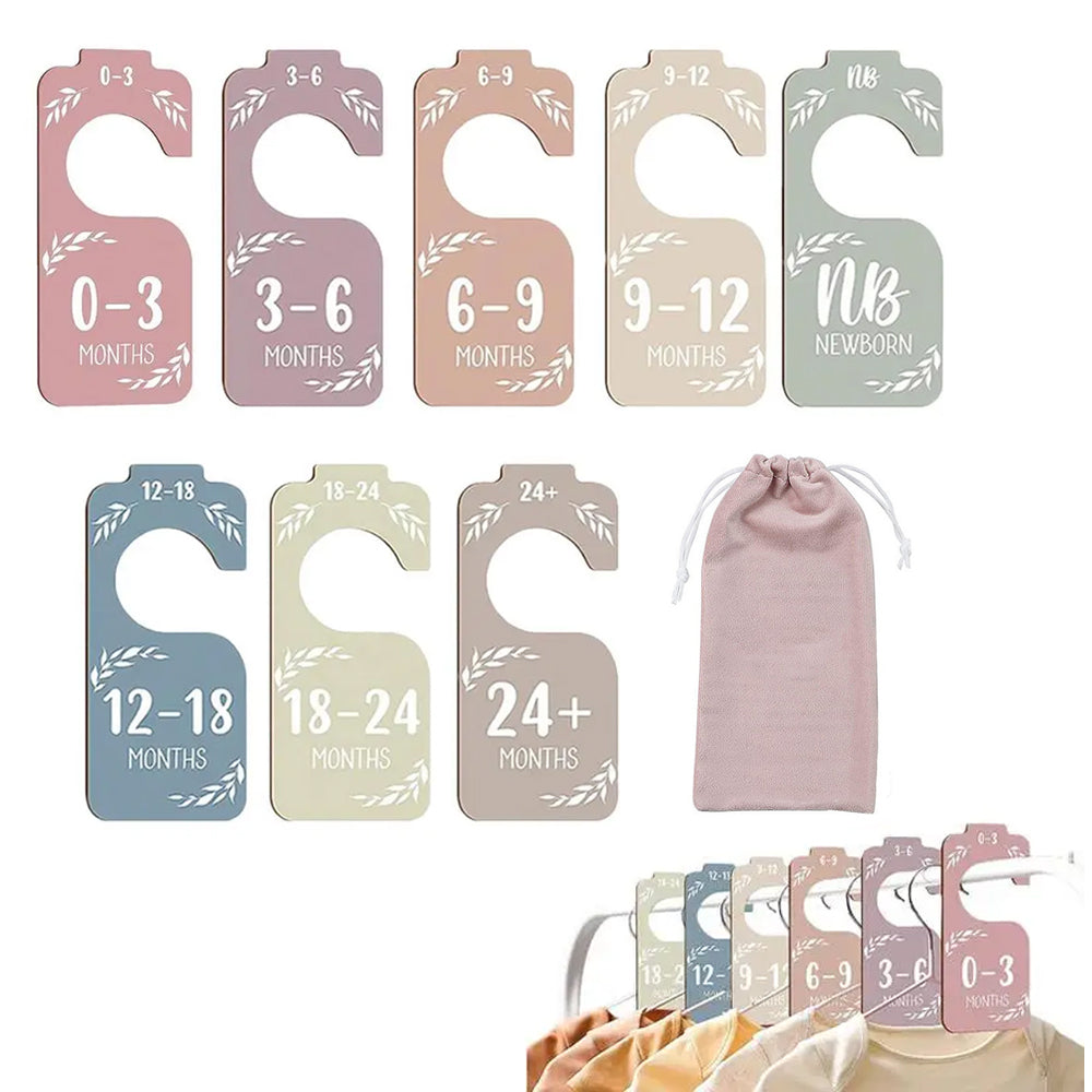 8Pcs Baby Wardrobe Dividers Newborn to 24 Months Baby Clothes Organizers