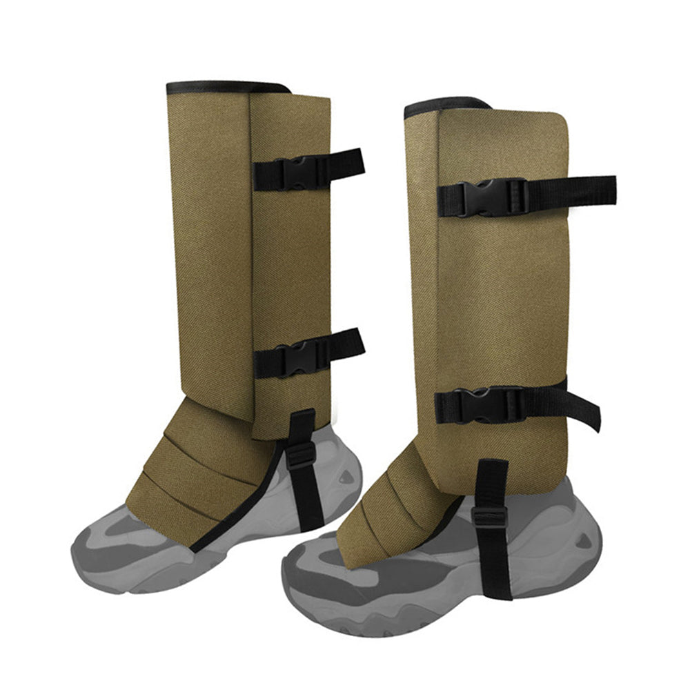 Pair of Anti Bite Snake Guard Shields in the Wild Leg Protection Water-resistant Legging Gaiters Khaki