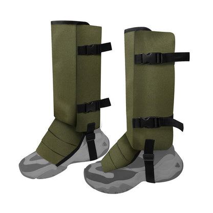 Pair of Anti Bite Snake Guard Shields in the Wild Leg Protection Water-resistant Legging Gaiters Army Green