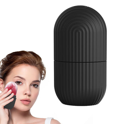 Reusable Ice Facial Roller Silicone Anti Wrinkle Face Massager Eye Facial Beauty Skin Care Tool Black