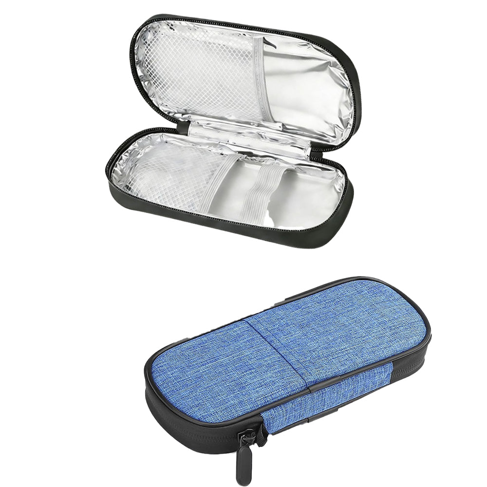 Insulin Cooler Travel Case Medication Insulated Cool Storage Organizer Blue