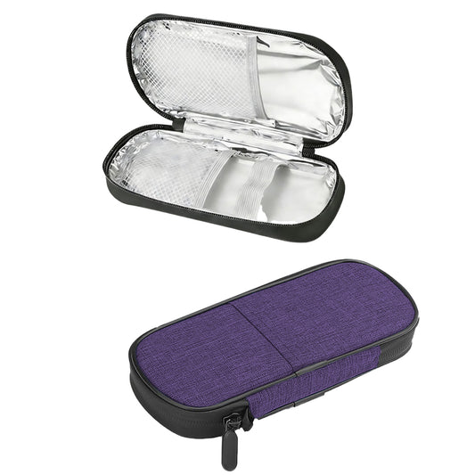Insulin Cooler Travel Case Medication Insulated Cool Storage Organizer Purple