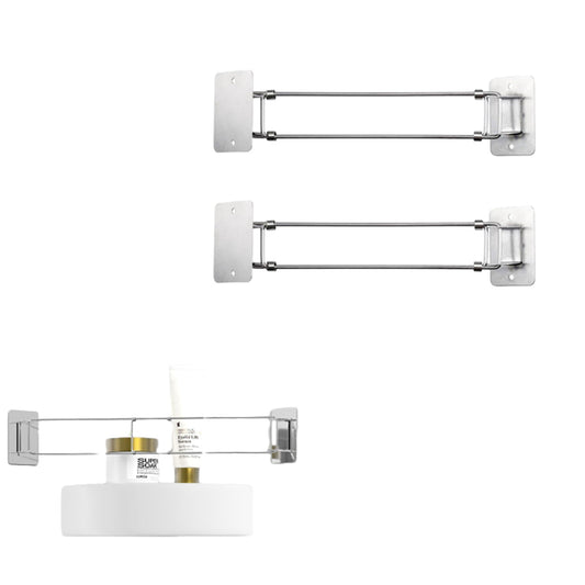 2Pcs Adjustable RV Shower Corner Storage Rack Stainless Steel Rod for Corner Shelves in Camper