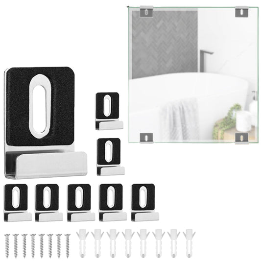 8Pcs Set Metal Mirror Hanging Holders Wall-Mount Display Clips