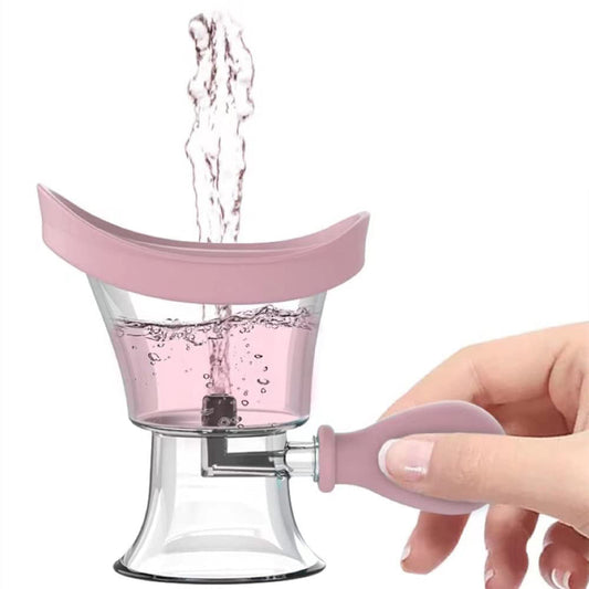 Manual Eye Wash Cup Air Pressure Eye Cleaning Cup Pink